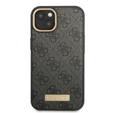 Заредете изображение във визуализатора на галерията – Guess GUHMP13MU4GPRK iPhone 13 6.1 "black / black hard case 4G Logo Plate MagSafe - TopMag
