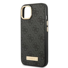 Заредете изображение във визуализатора на галерията – Guess GUHMP13MU4GPRK iPhone 13 6.1 "black / black hard case 4G Logo Plate MagSafe - TopMag
