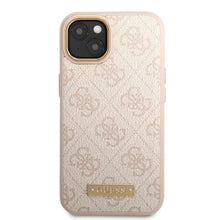 Заредете изображение във визуализатора на галерията – Guess GUHMP13MU4GPRP iPhone 13 6.1 "pink / pink hard case 4G Logo Plate MagSafe - TopMag

