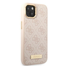 Заредете изображение във визуализатора на галерията – Guess GUHMP13MU4GPRP iPhone 13 6.1 "pink / pink hard case 4G Logo Plate MagSafe - TopMag
