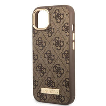 Заредете изображение във визуализатора на галерията – Guess GUHMP13MU4GPRW iPhone 13 6.1 "brown / brown hard case 4G Logo Plate MagSafe - TopMag
