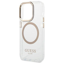 Заредете изображение във визуализатора на галерията – Guess GUHMP14LHTRMD iPhone 14 Pro 6.1 "gold / gold hard case Metal Outline Magsafe - TopMag
