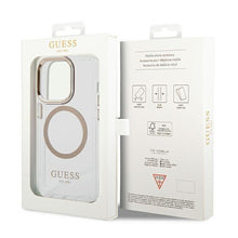 Заредете изображение във визуализатора на галерията – Guess GUHMP14LHTRMD iPhone 14 Pro 6.1 "gold / gold hard case Metal Outline Magsafe - TopMag
