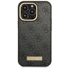 Заредете изображение във визуализатора на галерията – Guess GUHMP14LU4GPRK iPhone 14 Pro 6.1 "black / black hard case 4G Logo Plate MagSafe - TopMag
