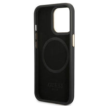 Заредете изображение във визуализатора на галерията – Guess GUHMP14LU4GPRK iPhone 14 Pro 6.1 "black / black hard case 4G Logo Plate MagSafe - TopMag
