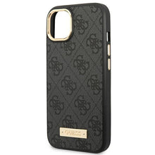 Заредете изображение във визуализатора на галерията – Guess GUHMP14MU4GPRK iPhone 14 Plus 6.7 "black / black hard case 4G Logo Plate MagSafe - TopMag
