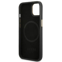 Заредете изображение във визуализатора на галерията – Guess GUHMP14MU4GPRK iPhone 14 Plus 6.7 "black / black hard case 4G Logo Plate MagSafe - TopMag
