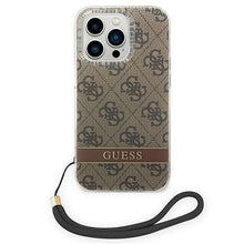 Заредете изображение във визуализатора на галерията – Guess GUOHCP14LH4STW iPhone 14 Pro 6.1 "brown / brown hardcase 4G Print Strap - TopMag
