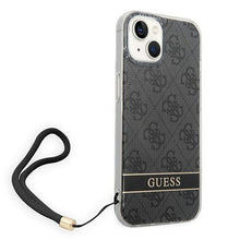 Заредете изображение във визуализатора на галерията – Guess GUOHCP14MH4STK iPhone 14 Plus 6.7 "black / black hardcase 4G Print Strap - TopMag
