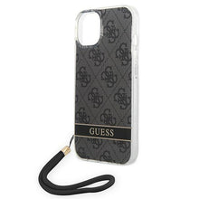 Заредете изображение във визуализатора на галерията – Guess GUOHCP14MH4STK iPhone 14 Plus 6.7 "black / black hardcase 4G Print Strap - TopMag
