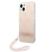 Заредете изображение във визуализатора на галерията – Guess GUOHCP14MH4STP iPhone 14 Plus 6.7 "pink / pink hardcase 4G Print Strap - TopMag
