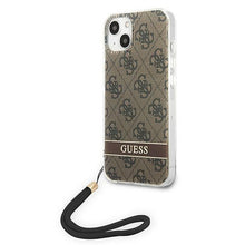 Заредете изображение във визуализатора на галерията – Guess GUOHCP14MH4STW iPhone 14 Plus 6.7 "brown / brown hardcase 4G Print Strap - TopMag
