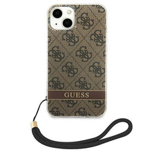 Заредете изображение във визуализатора на галерията – Guess GUOHCP14MH4STW iPhone 14 Plus 6.7 "brown / brown hardcase 4G Print Strap - TopMag

