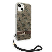 Заредете изображение във визуализатора на галерията – Guess GUOHCP14MH4STW iPhone 14 Plus 6.7 "brown / brown hardcase 4G Print Strap - TopMag
