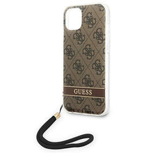 Заредете изображение във визуализатора на галерията – Guess GUOHCP14MH4STW iPhone 14 Plus 6.7 "brown / brown hardcase 4G Print Strap - TopMag
