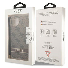 Заредете изображение във визуализатора на галерията – Guess GUOHCP14MH4STW iPhone 14 Plus 6.7 "brown / brown hardcase 4G Print Strap - TopMag
