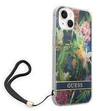 Заредете изображение във визуализатора на галерията – Guess GUOHCP14MHFLSB iPhone 14 Plus 6.7 "blue / blue hardcase Flower Strap - TopMag
