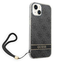 Заредете изображение във визуализатора на галерията – Guess GUOHCP14SH4STK iPhone 14 6.1 "black / black hardcase 4G Print Strap - TopMag
