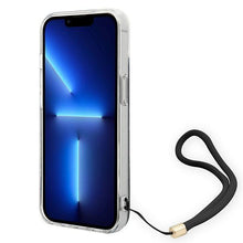 Заредете изображение във визуализатора на галерията – Guess GUOHCP14SH4STK iPhone 14 6.1 "black / black hardcase 4G Print Strap - TopMag
