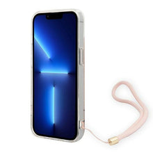 Заредете изображение във визуализатора на галерията – Guess GUOHCP14SH4STP iPhone 14 6.1 "pink / pink hardcase 4G Print Strap - TopMag
