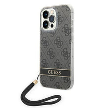 Заредете изображение във визуализатора на галерията – Guess GUOHCP14XH4STK iPhone 14 Pro Max 6.7 "black / black hardcase 4G Print Strap - TopMag

