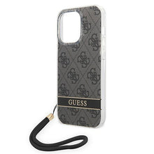 Заредете изображение във визуализатора на галерията – Guess GUOHCP14XH4STK iPhone 14 Pro Max 6.7 "black / black hardcase 4G Print Strap - TopMag
