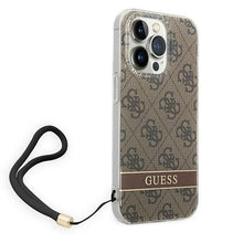 Заредете изображение във визуализатора на галерията – Guess GUOHCP14XH4STW iPhone 14 Pro Max 6.7 "brown / brown hardcase 4G Print Strap - TopMag
