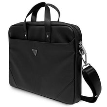 Заредете изображение във визуализатора на галерията – Guess Bag GUCB15PSATLK 16 "black / black Saffiano Triangle Logo - TopMag
