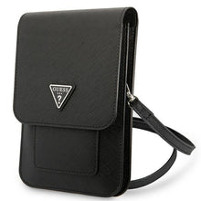 Заредете изображение във визуализатора на галерията – Guess Handbag GUWBSATMBK black / black Saffiano Triangle - TopMag
