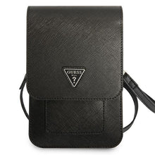 Заредете изображение във визуализатора на галерията – Guess Handbag GUWBSATMBK black / black Saffiano Triangle - TopMag

