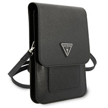 Заредете изображение във визуализатора на галерията – Guess Handbag GUWBSATMBK black / black Saffiano Triangle - TopMag
