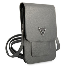Заредете изображение във визуализатора на галерията – Guess Handbag GUWBSATMGR gray / gray Saffiano Triangle - TopMag
