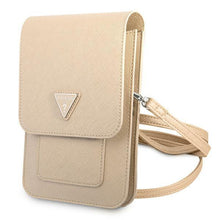 Заредете изображение във визуализатора на галерията – Guess Handbag GUWBSATMLG beige / beige Saffiano Triangle - TopMag
