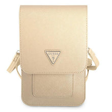 Заредете изображение във визуализатора на галерията – Guess Handbag GUWBSATMLG beige / beige Saffiano Triangle - TopMag
