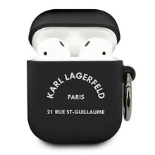 Заредете изображение във визуализатора на галерията – Karl Lagerfeld KLACA2SILRSGBK AirPods cover black / black Silicone RSG - TopMag
