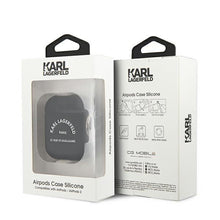 Заредете изображение във визуализатора на галерията – Karl Lagerfeld KLACA2SILRSGBK AirPods cover black / black Silicone RSG - TopMag
