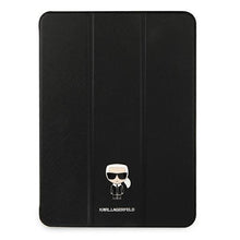 Заредете изображение във визуализатора на галерията – Karl Lagerfeld KLFC12OKMK iPad 12.9" Pro 2021 Book Cover czarny/black Saffiano Karl Iconic - TopMag
