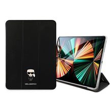 Заредете изображение във визуализатора на галерията – Karl Lagerfeld KLFC12OKMK iPad 12.9" Pro 2021 Book Cover czarny/black Saffiano Karl Iconic - TopMag
