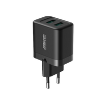 Заредете изображение във визуализатора на галерията – Joyroom JR-TCN01 2xUSB-A 12W 2.4A mains charger - black
