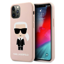 Заредете изображение във визуализатора на галерията – Karl Lagerfeld KLHCP12LSLFKPI iPhone 12 Pro Max 6,7" hardcase jasnoróżowy/light pink Silicone Iconic - TopMag
