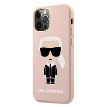 Заредете изображение във визуализатора на галерията – Karl Lagerfeld KLHCP12LSLFKPI iPhone 12 Pro Max 6,7" hardcase jasnoróżowy/light pink Silicone Iconic - TopMag
