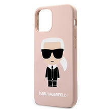 Заредете изображение във визуализатора на галерията – Karl Lagerfeld KLHCP12LSLFKPI iPhone 12 Pro Max 6,7" hardcase jasnoróżowy/light pink Silicone Iconic - TopMag
