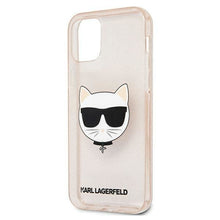 Заредете изображение във визуализатора на галерията – Karl Lagerfeld KLHCP12MCHTUGLGO iPhone 12/12 Pro 6,1" złoty/gold hardcase Glitter Choupette - TopMag

