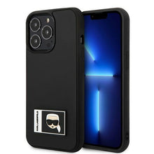 Заредете изображение във визуализатора на галерията – Karl Lagerfeld KLHCP13L3DKPK iPhone 13 Pro / 13 6,1" czarny/black hardcase Ikonik Patch - TopMag

