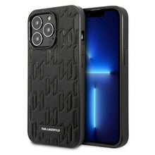 Заредете изображение във визуализатора на галерията – Karl Lagerfeld KLHCP13LMNMP1K iPhone 13 Pro / 13 6.1 "hardcase black / black Monogram Plaque - TopMag
