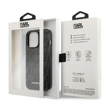 Заредете изображение във визуализатора на галерията – Karl Lagerfeld KLHCP13LMNMP1K iPhone 13 Pro / 13 6.1 "hardcase black / black Monogram Plaque - TopMag
