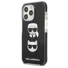 Заредете изображение във визуализатора на галерията – Karl Lagerfeld KLHCP13LTPE2TK iPhone 13 Pro / 13 6,1" hardcase czarny/black Karl&amp;Choupette Head - TopMag
