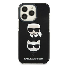 Заредете изображение във визуализатора на галерията – Karl Lagerfeld KLHCP13LTPE2TK iPhone 13 Pro / 13 6,1" hardcase czarny/black Karl&amp;Choupette Head - TopMag
