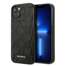 Заредете изображение във визуализатора на галерията – Karl Lagerfeld KLHCP13MMNMP1K iPhone 13 6,1" hardcase czarny/black Monogram Plaque - TopMag
