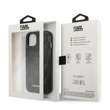 Заредете изображение във визуализатора на галерията – Karl Lagerfeld KLHCP13SMNMP1K iPhone 13 mini 5,4 "hardcase black / black Monogram Plaque - TopMag
